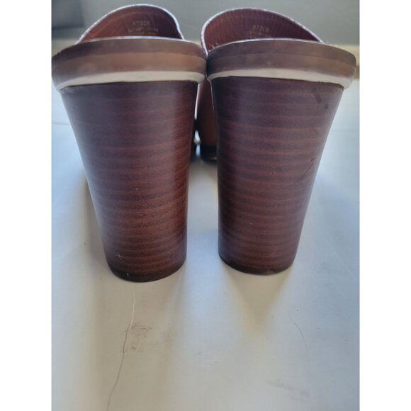 J.Crew Malow Cognac Leather Slide Mules Women’s Size 10 Business Casual Modern - Picture 5 of 11